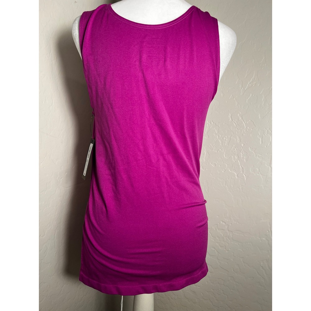Worthington Suitable Seamless Tank Top Magenta Purple Scoop Neck L/XL NEW - Picture 4 of 5